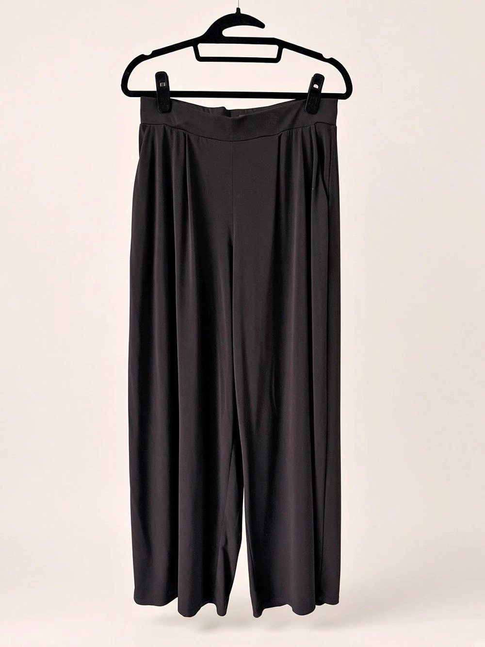Express High Waisted Pull-On Wide Leg Pants Black Medium